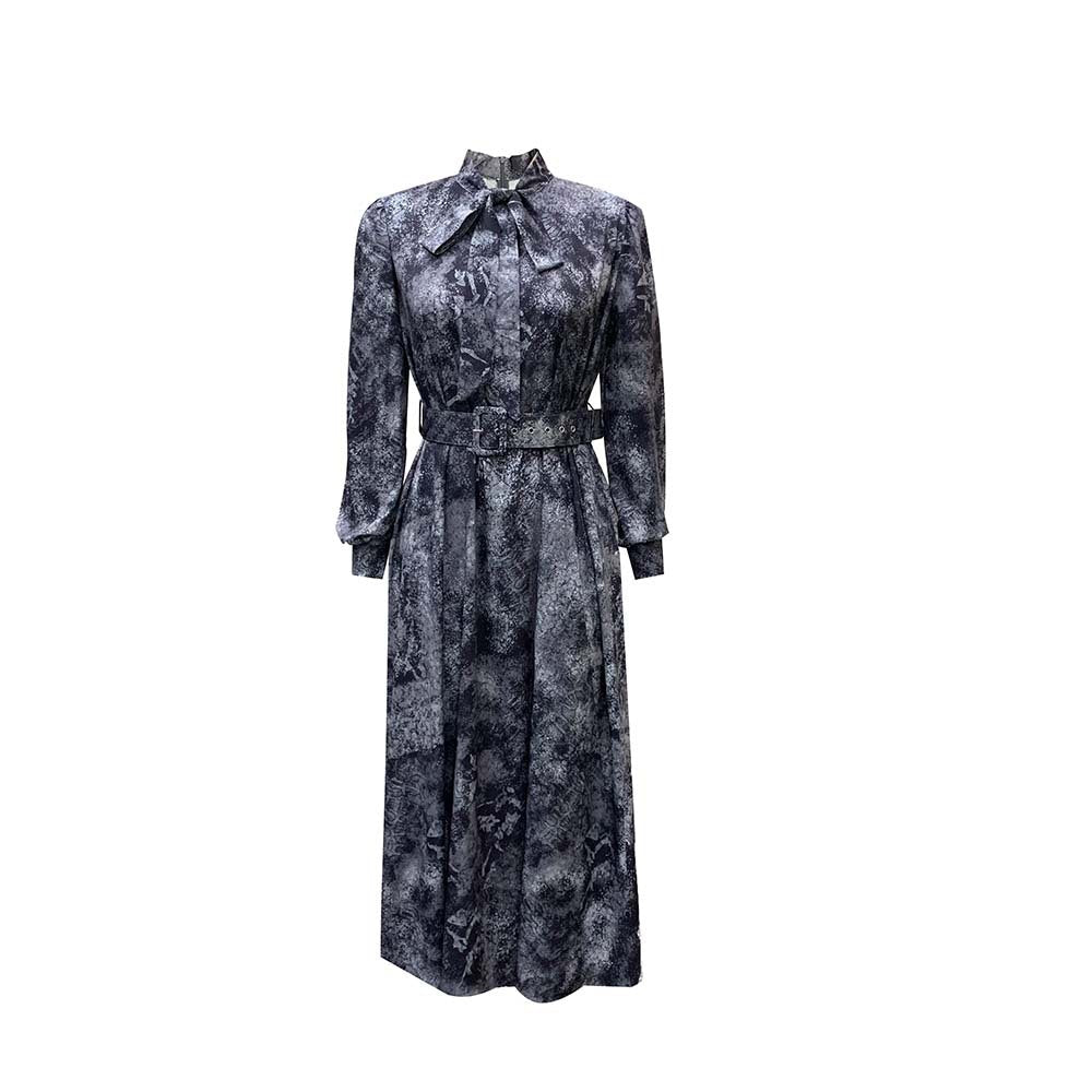 Women Dress Long Sleeve Printed Dress